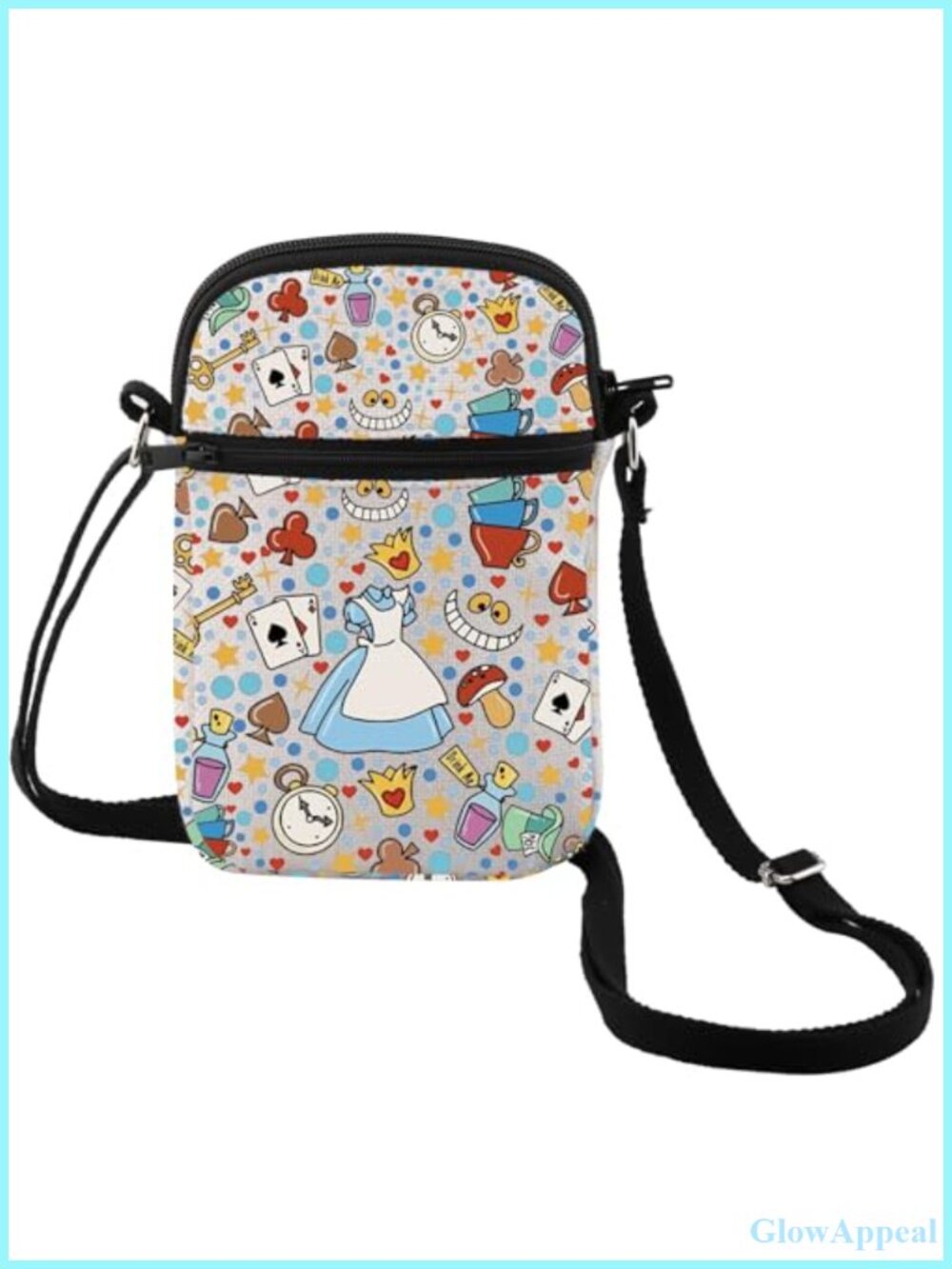 Fairy Tale Canvas Crossbody Bag Magical Garden Shoulder Purse Mini Sling